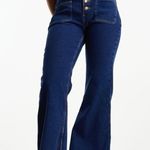 Wrangler NWT high waist button front Fierce flare jeans in river blue Photo 1