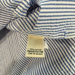 LL Bean Vacationland Seersucker Blue WhiteStriped Popover Shirt LARGE PETITE Size undefined Photo 8