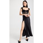 Reformation  Rina Top Black Lace Cropped Corset Sweetheart Neck Size 10 Photo 5