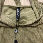 Motel  Game Changer Bodysuit Jumbo Textured Rib Olive Green XL Stretch New Photo 2