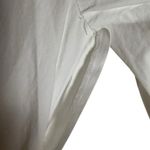 Patou White Pleated Long Sleeve Mini Poplin Tie Waist French Shirt Dress 6 Photo 9