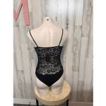 Guess  Black Lace Bodysuit Women’s Size M Spaghetti Strap Floral Lace Top NWT Photo 2