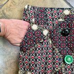 Ivy Jane  Geometric Print Button Embellished Pockets Skirt 4 Photo 2