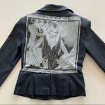 Via Penny Lane Reworked Apparel | Britney Spears Graphic Denim Blazer Jacket Blue Photo 5