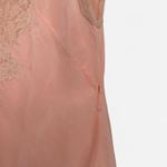 None Vintage Pink Silk Tank – Lace Appliqué Feminine Girly Style (Runs S) Photo 3
