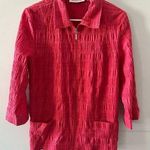 Breckenridge Jacket Women’s Medium Pink Textured Full Zip Coastal Grandma Photo 0