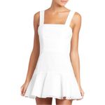 Amanda Uprichard  ANNALISE‎ White MINI DRESS IN GINGHAM ORGANZA - Size Medium Photo 2