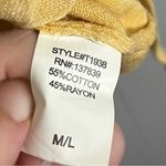 Dreamers  Yellow Hi-Low Front Seam V-Neck Sweater Size M/L Photo 8