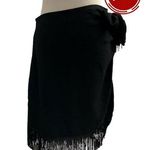 Sincerely Jules Fringe Black Skirt Regular Size L NWT (36-62) Photo 1