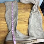 Steve Madden  Lizbeth Over The Knee Boots Size 10 Suede Block Heel Taupe Tan NEW Photo 9