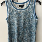 Josephine Woman Size‎ S Sleeveless Blouse Silk Blend Knit Stretch Office Blue Photo 0