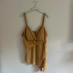 Studio 1940 VINTAGE GOLD GLITTERY STUDIO‎ 1940 RUFFLE CAMI TANK TOP Photo 1