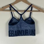 Under Armour  Seamless Sports Bra Womens S Blue Heather Stretch Logo Athleisure Photo 3