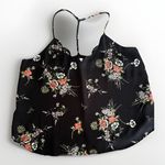 Nine Britton  Jacki Black Floral Scallop Detail‎ Tank Women’s Size Large Photo 0