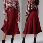 Anthropologie NWT Pauline Midi Sweater Ruffle Hem Skirt Size XS Photo 1