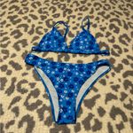 Romwe  Blue and White Floral Bikini Photo 0