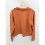 Athleta  Sweatshirt Women MEDIUM NWT Orange Sunbaked Clay Retroterry Polo Photo 1
