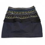 Twelve by Twelve beaded embellished black mini skirt size medium Photo 0