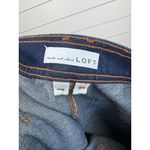 Loft Womens Size 28 Dark Blue Wide Leg The Culotte Denim Contrast Stitching Photo 5