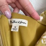 For Love & Lemons Mustard Yellow Velvet Floral Cosmo Mini Dress Photo 7