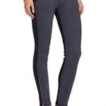 Revolve 7 For All Mankind Moto Black Moto Zip Skinny Pants Gray Black Colorblock Photo 0