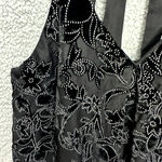 Lucky Brand Floral Burnout Out Strappy Tank Top Womens Small Black Boho Festival Photo 2