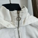 ZARA  cropped zipper hoodie gold & white / Size XS Photo 8