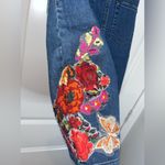 Anthropologie Gardener’s Denim Embellished Skirt Cecilia Prada SP Appliqué Rose Photo 11