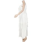 MISA Los Angeles  Claudita Ruffle Maxi Dress, White, XS Photo 7