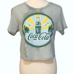Coca-Cola Custom Made Green Tie Dye Short Sleeve Crop Top •Size Small Photo 0