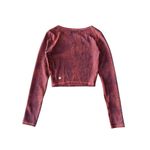 Lululemon  Wunder Train Cropped Long Sleeve Shirt Crackle Glaze Vintage Orange La Photo 6