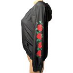 Zumiez Womens  Empyre Wind Breaker Rose Gothic Black Size M Jacket Skelton Hand Photo 2