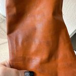 Vtg Women’s Moto 60’s 70’s Fitted Rustic Burnt Orange Leather Jacket Coat Size M Photo 5