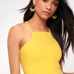 Lulus Yellow Skater Dress Small Photo 3