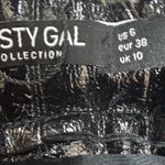 Nasty Gal Collection Black Vinyl Analysis Pants Joggers Elastic Waist Size 6 NWT Photo 3