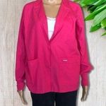 Landau Pink Long Sleeve Button Scrub Top XSM Size XS Photo 0