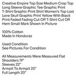 Creative Empire Top Size Medium Crop Top Long Sleeve Graphic Tee Graphic Print T-Shirt Photo 1