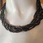 Premier Designs Chocolate Kiss Glass Seed & Bugle Beads Necklace Photo 1