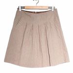 CAbi Liverpool Riding Club Pleated Skirt Brown Pinstripe Size 8 Equestrian Photo 7