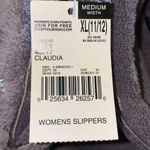 PINK K Claudia fleece slipper booties gray bows rhinestones NEW size 11 Photo 6