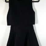 Maje Womens Back Zip Sleeveless Crew Neck Layered Swing Dress Black Sz 1/Small Photo 0