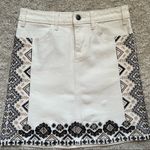 Pilcro and the Letterpress Pilcro Anthropologie jean embroidered skirt sz 00 petite Photo 2