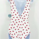 NWT Marina West Womens Beach UPF 50+ Tie Plunge Cherry One Piece Swimsuit Size L Red Size L Photo 7