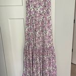 Haute Hippie  purple floral maxi dress smocked Photo 0