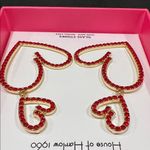 House of Harlow 1960 | Heart Earrings Red Photo 4