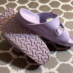 Birkenstock Purple Sandals with Adjustable Straps and Contoured Footbed Photo 9