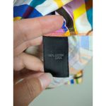 LAFAYETTE 148 NY Multicolored Abstract Print Cotton Tie Front Shirt Women's 8 Orange Photo 3