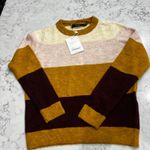 VERO MODA NWT  Bohme Striped Sweater - Mustard, Burgundy, Pink - Size‎ Small Photo 0