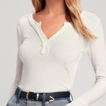 Lucy Love Hemingway Ivory Thermal Long Sleeve Top Photo 0