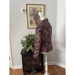 Emma James  Women's Tweed Blazer Size 8 Long Sleeve One Button Lined Lapel Collar Photo 2